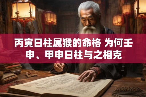 丙寅日柱属猴的命格 为何壬申、甲申日柱与之相克