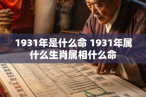 1931年是什么命 1931年属什么生肖属相什么命