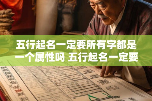 五行起名一定要所有字都是一个属性吗 五行起名一定要所有字都是一个属性吗为什么