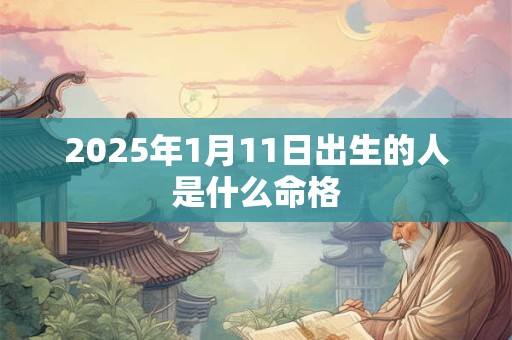 2025年1月11日出生的人是什么命格
