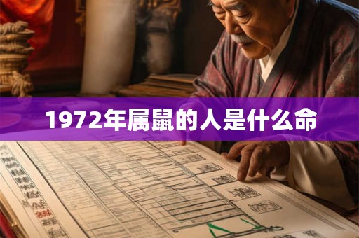 1972年属鼠的人是什么命