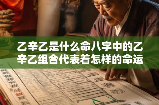乙辛乙是什么命八字中的乙辛乙组合代表着怎样的命运走势