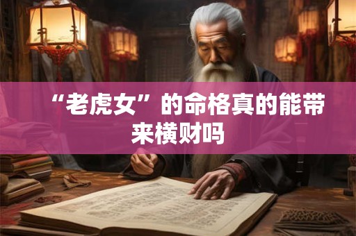 “老虎女”的命格真的能带来横财吗