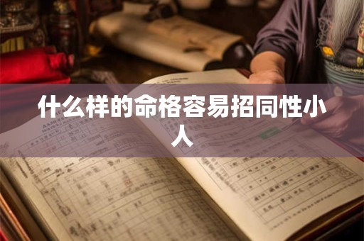 什么样的命格容易招同性小人