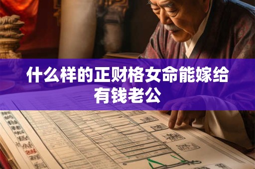 详细阅读:什么样的正财格女命能嫁给有钱老公 什么样的正财格女命能嫁给有钱老公