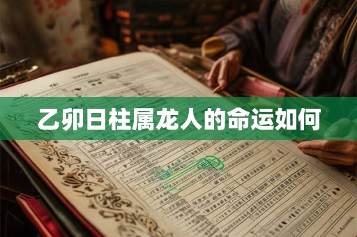 乙卯日柱属龙人的命运如何