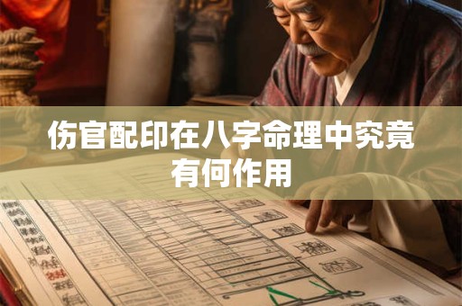 伤官配印在八字命理中究竟有何作用