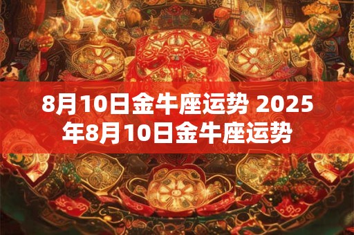8月10日金牛座运势 2025年8月10日金牛座运势