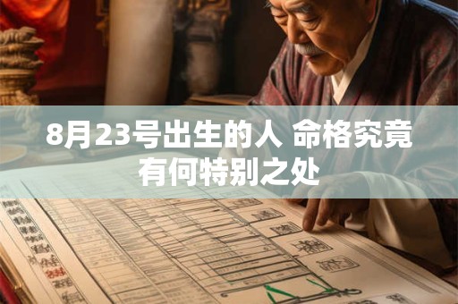 8月23号出生的人 命格究竟有何特别之处