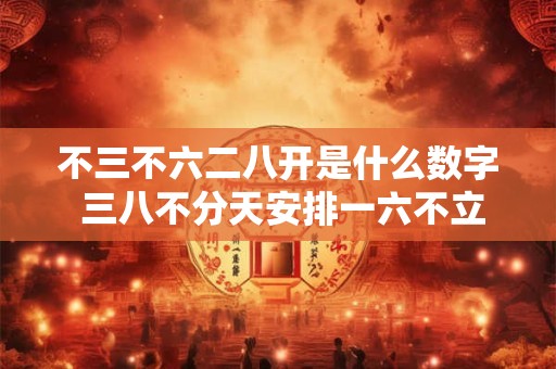 不三不六二八开是什么数字 三八不分天安排一六不立五不开是什么生肖