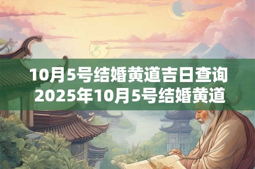 10月5号结婚黄道吉日查询 2025年10月5号结婚黄道吉日查询
