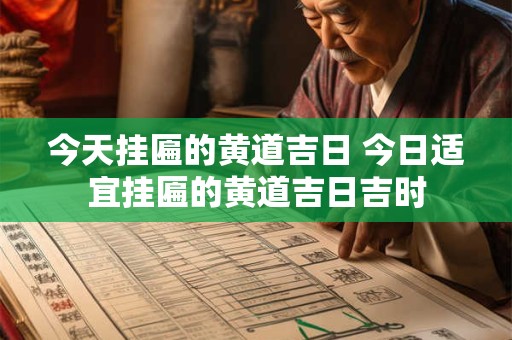 今天挂匾的黄道吉日 今日适宜挂匾的黄道吉日吉时