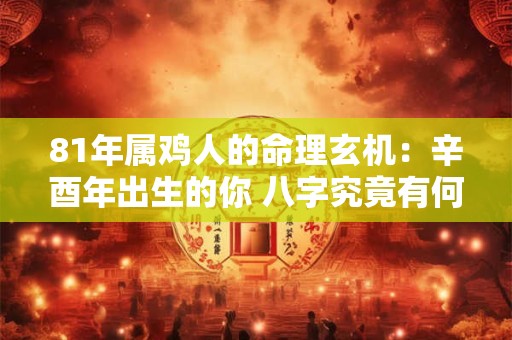 81年属鸡人的命理玄机：辛酉年出生的你 八字究竟有何奥秘