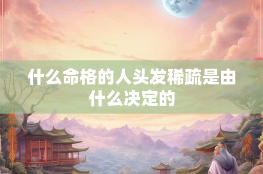 什么命格的人头发稀疏是由什么决定的