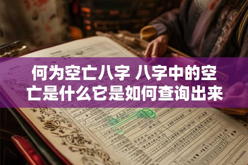 何为空亡八字 八字中的空亡是什么它是如何查询出来的