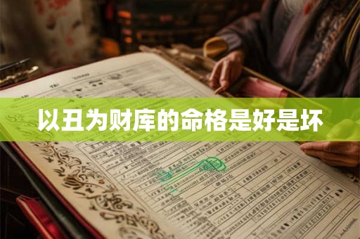 以丑为财库的命格是好是坏