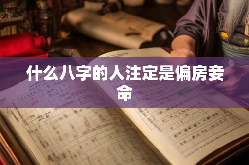 什么八字的人注定是偏房妾命