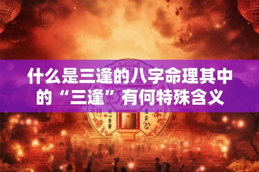 什么是三逢的八字命理其中的“三逢”有何特殊含义