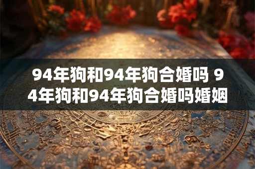 94年狗和94年狗合婚吗 94年狗和94年狗合婚吗婚姻如何