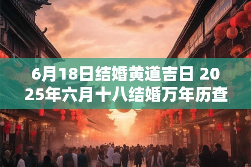 6月18日结婚黄道吉日 2025年六月十八结婚万年历查询吉利不