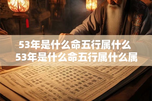 53年是什么命五行属什么 53年是什么命五行属什么属性的