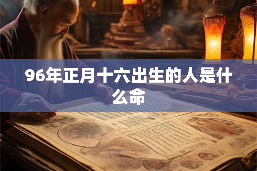 96年正月十六出生的人是什么命 96年正月十六出生的人是什么命
