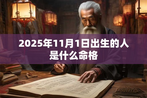 2025年11月1日出生的人是什么命格