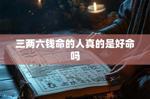 三两六钱命的人真的是好命吗