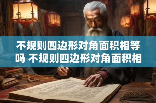不规则四边形对角面积相等吗 不规则四边形对角面积相等吗为什么