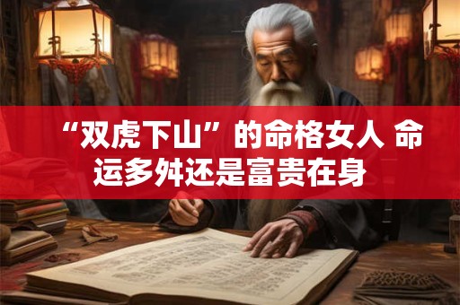 “双虎下山”的命格女人 命运多舛还是富贵在身