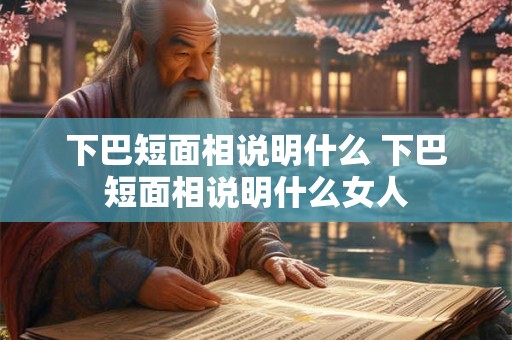 下巴短面相说明什么 下巴短面相说明什么女人
