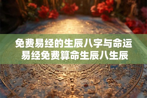 免费易经的生辰八字与命运 易经免费算命生辰八生辰八字算命
