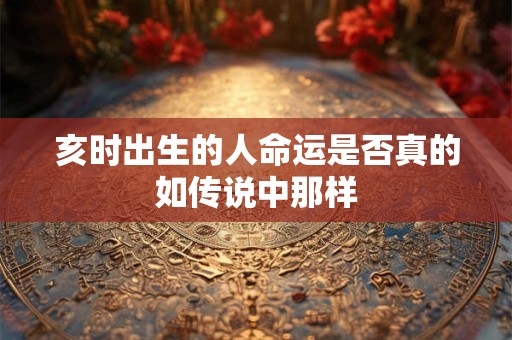 亥时出生的人命运是否真的如传说中那样