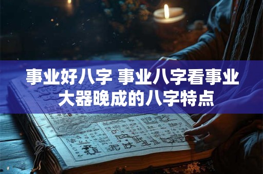 事业好八字 事业八字看事业  大器晚成的八字特点