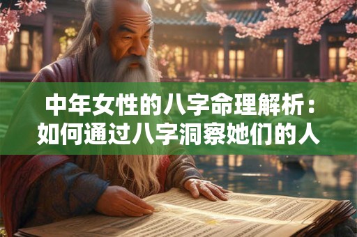中年女性的八字命理解析：如何通过八字洞察她们的人生运势