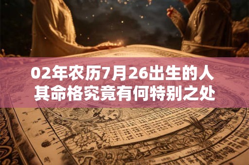 02年农历7月26出生的人 其命格究竟有何特别之处
