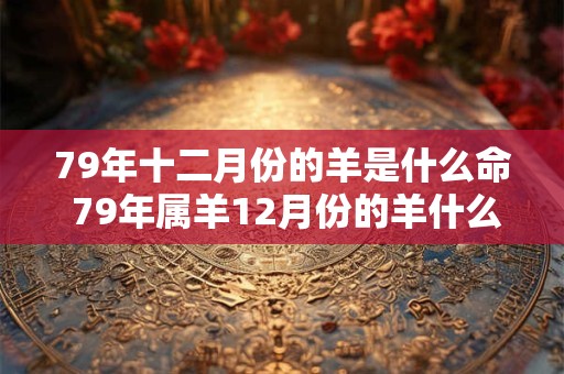 79年十二月份的羊是什么命 79年属羊12月份的羊什么命运女