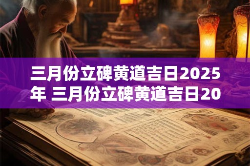 三月份立碑黄道吉日2025年 三月份立碑黄道吉日2025年是哪一天
