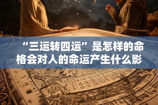 “三运转四运”是怎样的命格会对人的命运产生什么影响