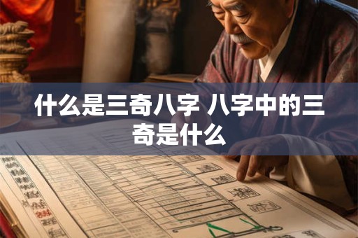 什么是三奇八字 八字中的三奇是什么