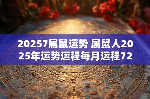 20257属鼠运势 属鼠人2025年运势运程每月运程72年