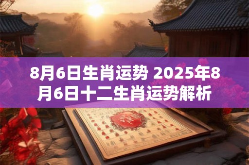8月6日生肖运势 2025年8月6日十二生肖运势解析