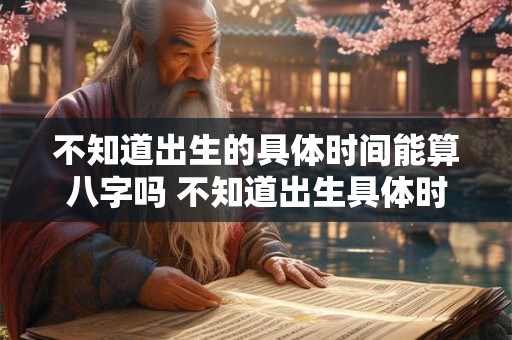 不知道出生的具体时间能算八字吗 不知道出生具体时间可以算八字么