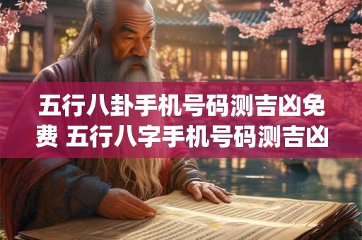 五行八卦手机号码测吉凶免费 五行八字手机号码测吉凶(超准)