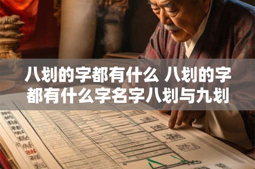 八划的字都有什么 八划的字都有什么字名字八划与九划搭配的好名字