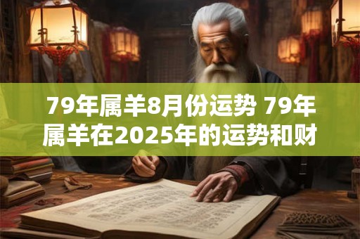 79年属羊8月份运势 79年属羊在2025年的运势和财运如何