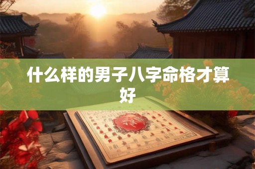 什么样的男子八字命格才算好
