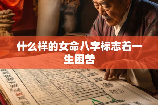 什么样的女命八字标志着一生困苦
