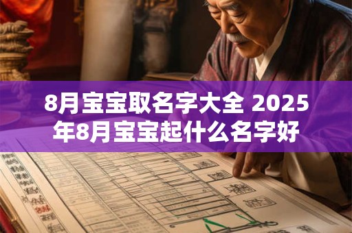 8月宝宝取名字大全 2025年8月宝宝起什么名字好 8月宝宝取名字大全 2025年8月宝宝起什么名字好
