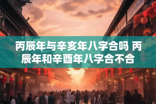 丙辰年与辛亥年八字合吗 丙辰年和辛酉年八字合不合